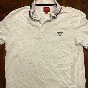 Guess- Los Angeles-size large Golf shirt-white